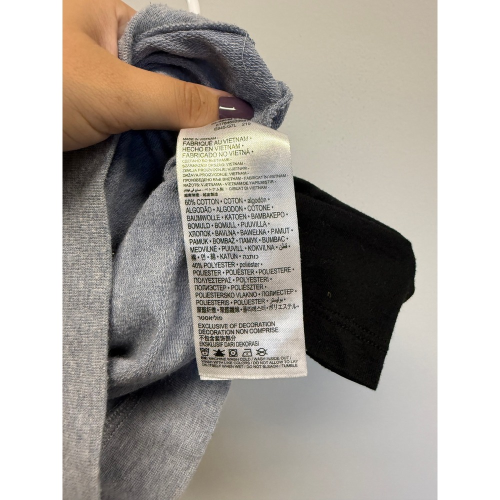 Nike Air Toddler Girls Grey Black Colorblock Short Sleeve Sweatshirt Size 3T - Picture 2 of 4